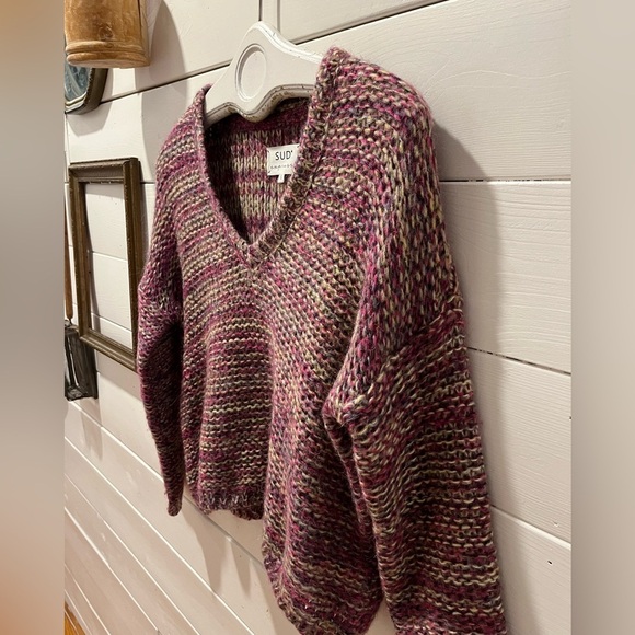 📍Chunky Knit V-Neck Sweater - Sud Express - Size S - Picture 6 of 8